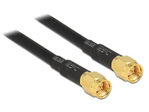 DeLOCK 88891 kabel koncentryczny LMR195 5 m Czarny