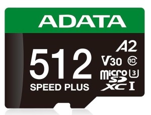 Karta pamięci MEMORY MICRO SDXC 512GB UHS-I ADATA UD512GUI3V30A2SP-RA1