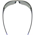 Okulary rowerowe UVEX Equate, black/blue matt/mirror blue - 2964973