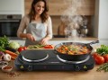 ESPERANZA KUCHENKA ELEKTRYCZNA YELLOWSTONE 1500W + 1000W CZARNA EKH014K - 2942578