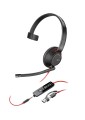 Poly Blackwire 5210 Monaural USB-C Headset +3.5mm Plug +USB-C/A Adapter (Bulk) - 2908773