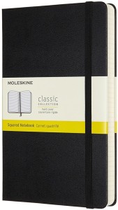 MOLESKINE Notes Classic L (13x21cm) w kratkę, twarda oprawa, 400 stron, czarny
