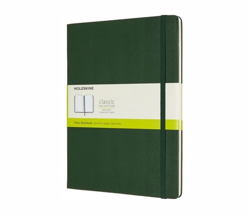 MOLESKINE Notes Classic XL (19x25cm) gładki, twarda oprawa, myrtle green, 192 strony, zielony - 2442407