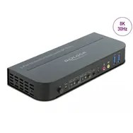 KVM Switch DisplayPort 1.4 8K z USB 3.0 i Audio - KVM / audio / USB switch - 2 porty