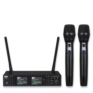 DNA XMIC 2 - Podwójny zestaw bezprzewodowy 2x mikrofon doręczny + odbiornik, pasmo UHF 518-542 MHz
