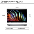 HP Envy x360 14-fa0016nw Ryzen 7 8840HS 14"WUXGA Touch 300nits 16GB LPDDR5-6400 SSD512 Radeon 780M Cam 5 Mpx IR 59Wh Win11 Meteor Silver Aluminum 2Y - 2884662