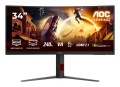 Monitor AOC CU34G4Z 34-calowy, Szybkie VA, WQHD 21:9, 240 Hz, 1 ms, 3440 x 1440 pikseli, 450 cd/m2, ilość portów HDMI: 2, kolor czarny - 2761543