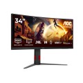 Monitor AOC CU34G4Z 34-calowy, Szybkie VA, WQHD 21:9, 240 Hz, 1 ms, 3440 x 1440 pikseli, 450 cd/m2, ilość portów HDMI: 2, kolor czarny - 2761544