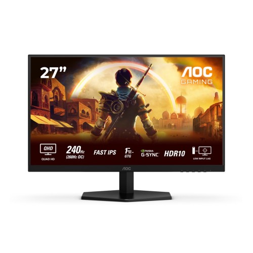 Monitor Certyfikat AOC Q27G42ZE 27" IPS Złącze QHD 16:9 260 Hz 1 ms 2560 x 1440 pikseli 300 cd/m2 Ilość portów HDMI: 1 Czarny - 2797825