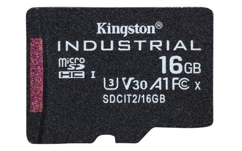 KINGSTON 16GB microSDHC Industrial C10 A1 pSLC Card - 2964229