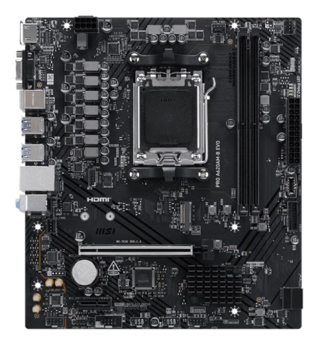 MSI PRO A620AM-B EVO płyta główna AMD A620A Gniazdo AM5 ATX - 2964650