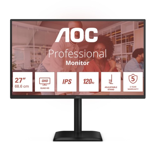 Monitor AOC E4 Q27E4U 68,6cm (27") 2560x1440 Quad HD LED Czarny - 3003702