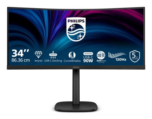Monitor Philips 86,4cm (34,0") 34B2U3600C 21:09 HDMI+DP+USB-C - 2680122