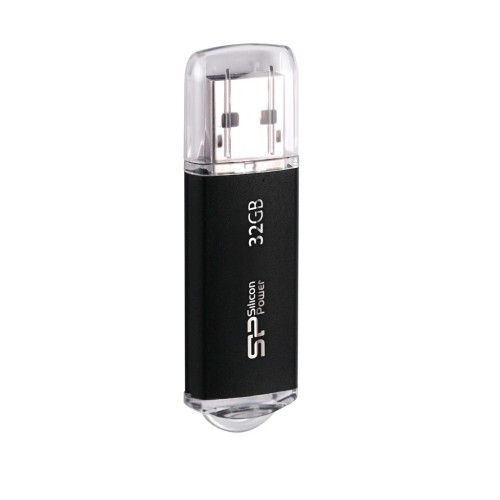 Pendrive Silicon Power Ultima II M01 32GB USB 2.0 kolor czarny ALU (SP032GBUF2M01V1K) - 1064011