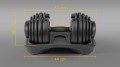 Hantel żeliwny regulowany automat 24 kg REBEL ACTIVE (OUTLET) - 3005477