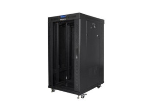 LANBERG SZAFA STOJĄCA RACK 19" 22U 600X600 CZARNA DRZWI SZKLANE LCD (FLAT PACK) V2
