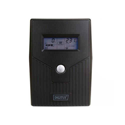 DIGITUS UPS LINE-INERACTIVE LCD BASIC 800VA/480W DN-170064-LCD-B 1X12V/9A AVR 2X SCHUKO CEE 7/3 - 3007244