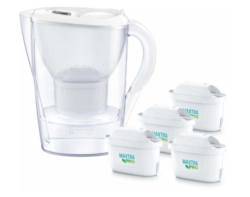 Dzbanek filtrujący Brita Marella+4 wkłady Maxtra Pro PP (2,4l; biały) - 2968191