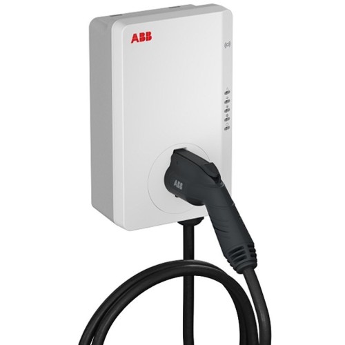 Stacja ładowania ABB Terra AC W11-G5-R-V2-0 Terra AC wallbox 11kW typ 2, przewód 5 m, 3-fazowy/16 A, z RFID, wersja 2 - 3003298