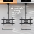ONKRON N1L-B Uchwyt sufitowy obrotowo-pochylny do ekranu 32"-80" maks 68 kg czarny - 3006872
