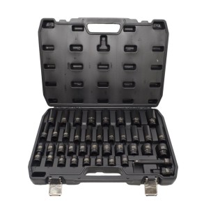 AWTOOLS ZESTAW NASADEK UDAROWYCH 1/2" 40cz. KRÓTKIE I DŁUGIE BLACK LINE