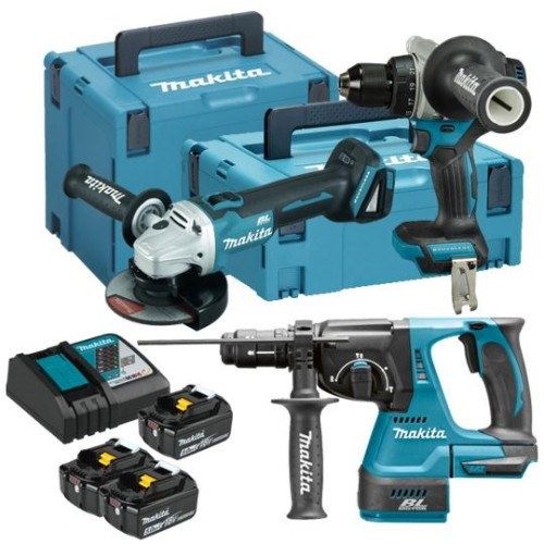 MAKITA ZESTAW COMBO 18V DLX3202TJ (DHP492, DGA506, DHR243) 3x5,0Ah 2xMP - 2981280