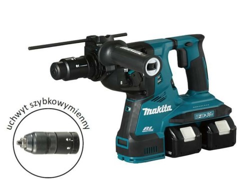 MAKITA MŁOTOWIERTARKA 2x18V DHR283T2JU 2,9J 2x5,0Ah BL AVT + Uchwyt - 3003948