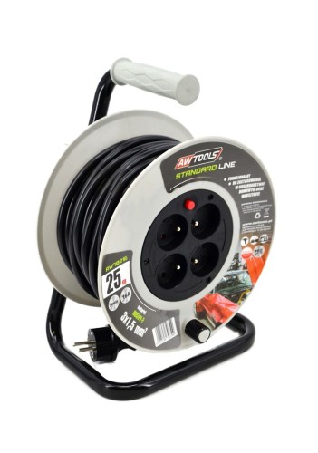 AWTOOLS PRZEDŁUŻACZ BĘBEN STANDARD 25m 3x1,5 mm 16A / 3680W - 3004147