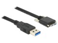 DeLOCK 83599 kabel USB USB 3.2 Gen 1 (3.1 Gen 1) 3 m USB A Micro-USB B 5 Gbit/s Czarny - 3002468