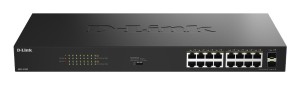 D-Link DGS-1018P Nie zarządzany Gigabit Ethernet (10/100/1000) Obsługa PoE Czarny