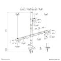 Neomounts DS60-600BL2-1 uchwyt / stojak do monitorów 81,3 cm (32") Biurko Czarny - 2993700
