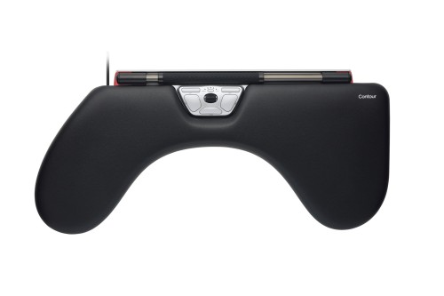 Contour Design RollerMouse Czerwona Max, przewodowa, USB Type-A, 2800 DPI, Srebrny - 2987852