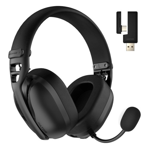 Słuchawki dla graczy Hator Hyperpunk 3 Wireless bezprzewodowe czarne - 2988268