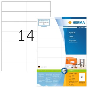 HERMA 4625 etykiet do nadruku Biały Samoprzylepne etykiety do drukowania
