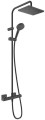Hansgrohe Showerpipe 230 system prysznicowy 2 głowic(e) Ściana Czarny - 2967691