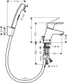 Bateria Hansgrohe Focus E2 z czarnymi włosami, barwy - 2967756