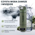 Extralink PURISOO+ BUTELKA Z SYSTEMEM FILTRUJACYM Z POMPKA 400ML FILTR UF + ACF Butelka filtrująca wodę 0,4 l Zielony, Oliwkowy - 3007393