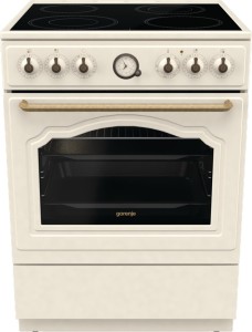 Kuchnia elektryczna GORENJE GECS6B70CLI Retro 60 cm | ExtraSteam | AirFry | FrozenBake | kremowy
