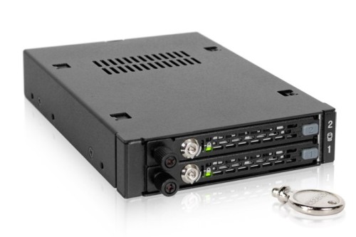 We-Ra. IcyDock z miejscem na 2 dyski: 2x6,3cm SATAI-III/SAS HDD&SSD w kolorze, 1x3,5" Metal - 2973592