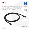 CLUB3D CAC-2501 kabel Thunderbolt 1 m 120 Gbit/s Czarny - 3002447