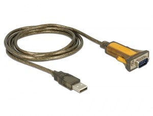 DeLOCK 65840 kabel równoległy Czarny, Żółty 1,5 m USB Typu-A DB-9