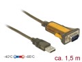 DeLOCK 65840 kabel równoległy Czarny, Żółty 1,5 m USB Typu-A DB-9 - 3002440
