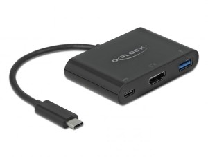 DeLOCK 64091 stacja dokująca USB 3.2 Gen 1 (3.1 Gen 1) Type-C Czarny