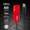 Lindy 42923 kabel USB USB 2.0 30 m USB A Czarny, Czerwony - 2996854