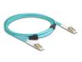 DeLOCK Kabel światłowodowy z metalowym wzmocnieniem LC Duplex na LC Duplex wielomodowy OM3, 3 m - 3002557