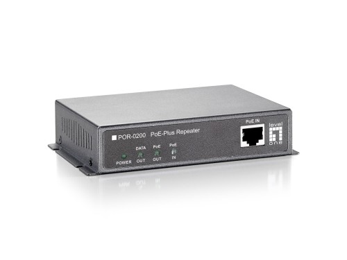 Wzmacniacz sygnału LevelOne PoE+ 1xPoE 100Mbps szary - 2976065