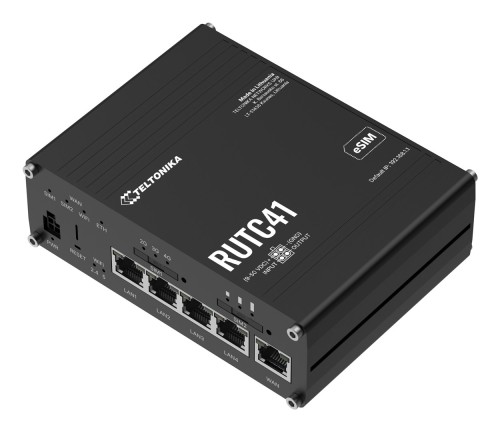 Teltonika RUTC41 router bezprzewodowy Gigabit Ethernet Dual-band (2.4 GHz/5 GHz) 5G Czarny - 3002779
