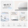 TP-Link DECO BE25(3-PACK) siatkowy system wi-fi Dual-band (2.4 GHz/5 GHz) Wi-Fi 7 (802.11be) Biały 2 Wewnętrzny - 2976213