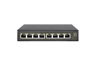 LevelOne Hilbert 8-portowy gigabitowy przełącznik PoE Smart Lite - 802.3at/af PoE - 8 wyjść PoE - Budżet mocy 112,8 W