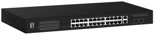 Przełącznik LevelOne WebSmart/GB PoE 28-portowy 19" 375W 1Gbps - 2976419